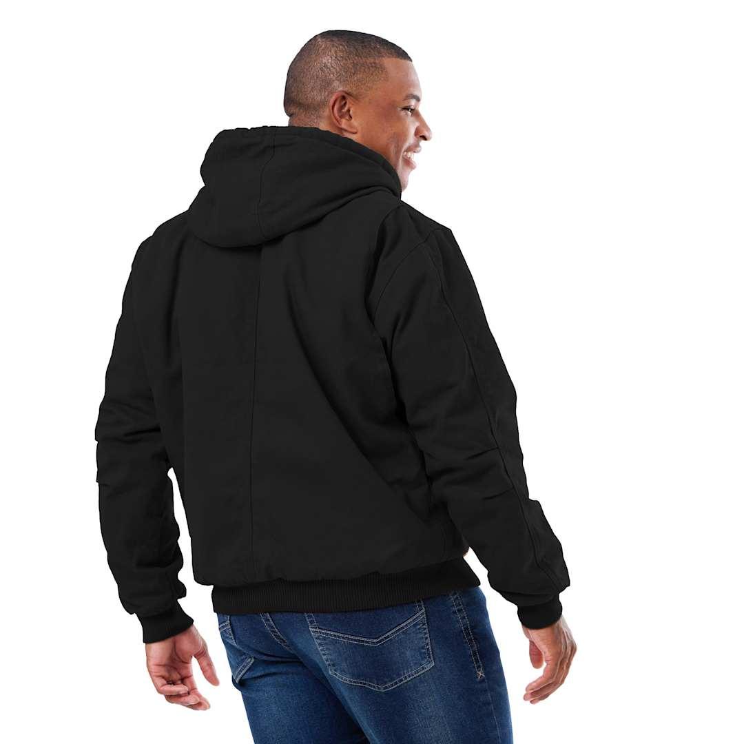 Berne heartland washed duck hooded work jacket Black miniatura 11