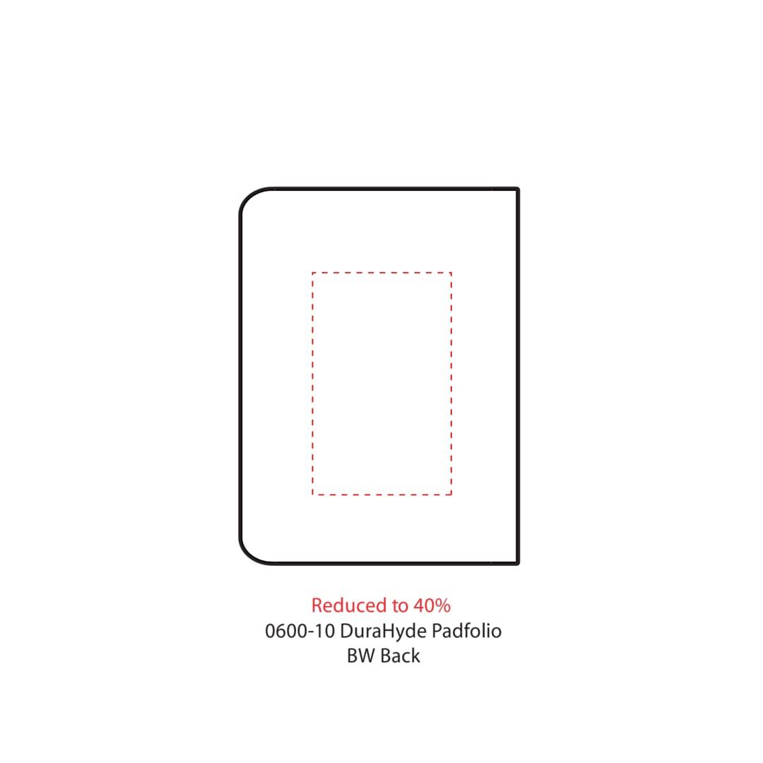 Fsc® mix durahyde recycled zippered padfolio Black miniatura 20