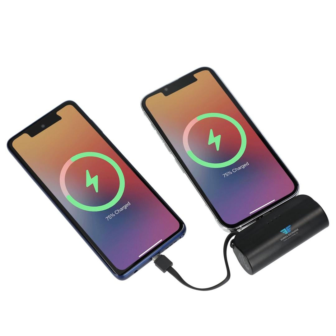 Hue 5000 mah power bank with multi tips Black miniatura 20