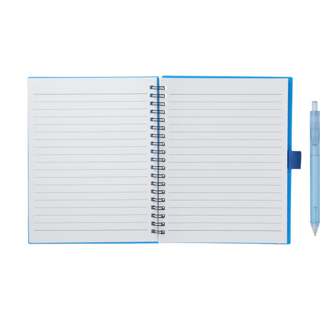 Fsc® recycled 5.5 x 7 spiral notebook w/ rpet pe Black miniatura 8