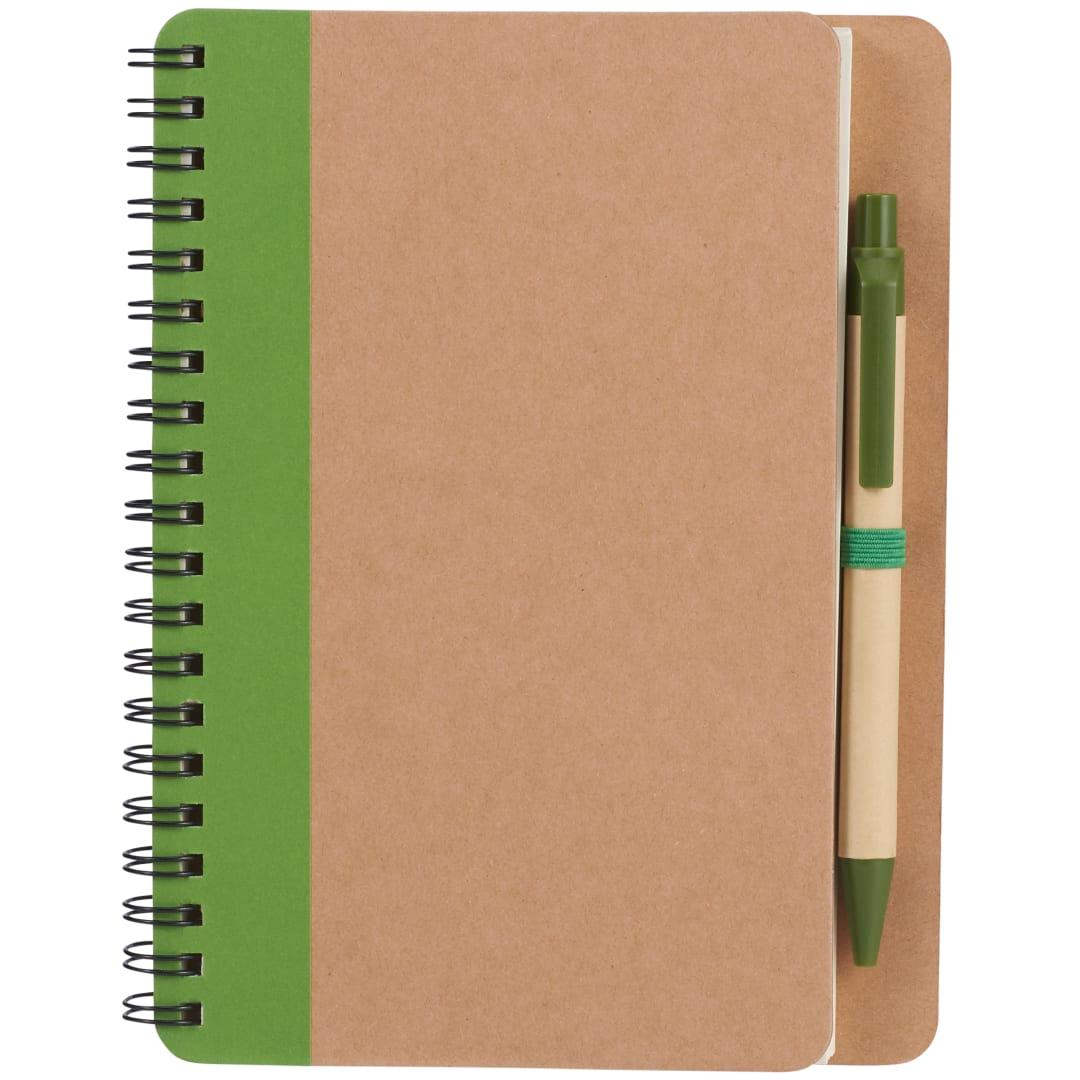 Fsc® mix 5 x 7 eco spiral notebook with pen Blue miniatura 11