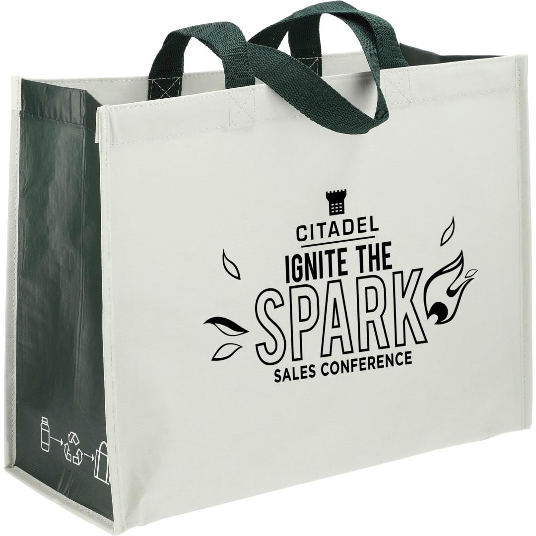 Rpet laminated matte shopper tote Black miniatura 11