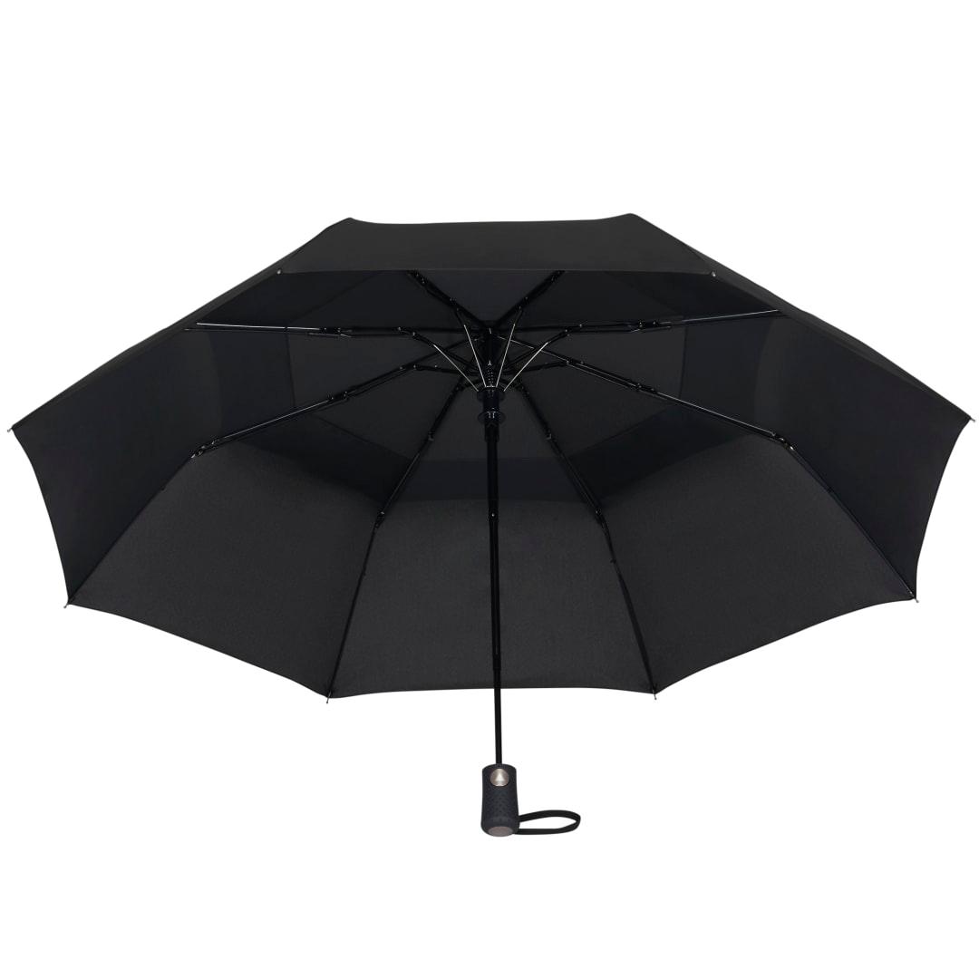 46 Recycled auto open umbrella Black front