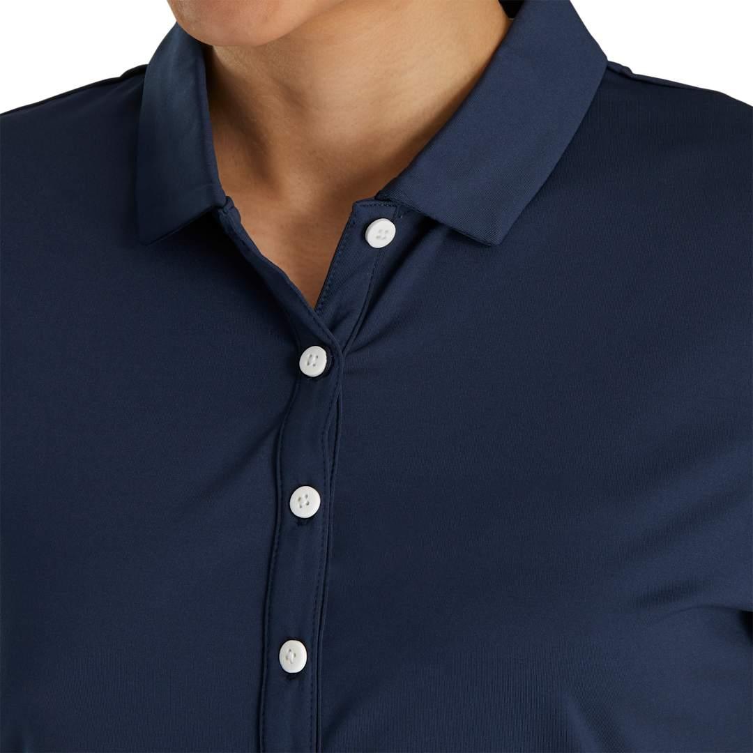 Footjoy womens solid lisle polo White miniatura 10