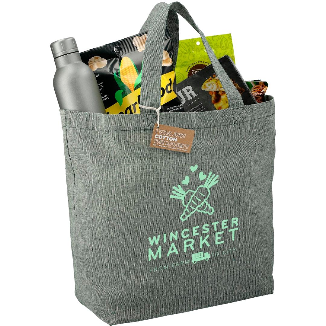 Recycled 5oz cotton twill grocery tote Blue miniatura 12