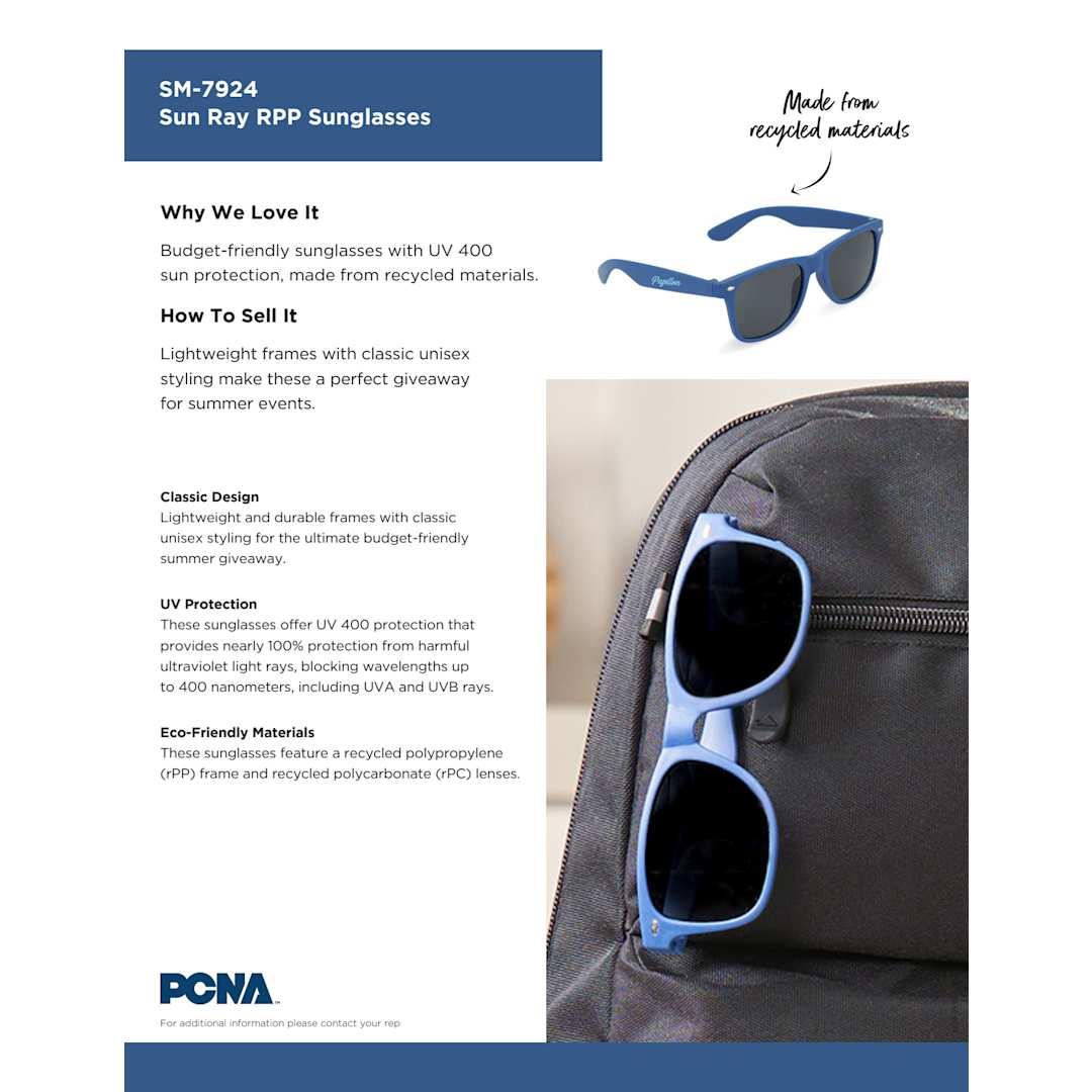 Sun ray recycled sunglasses Black miniatura 4