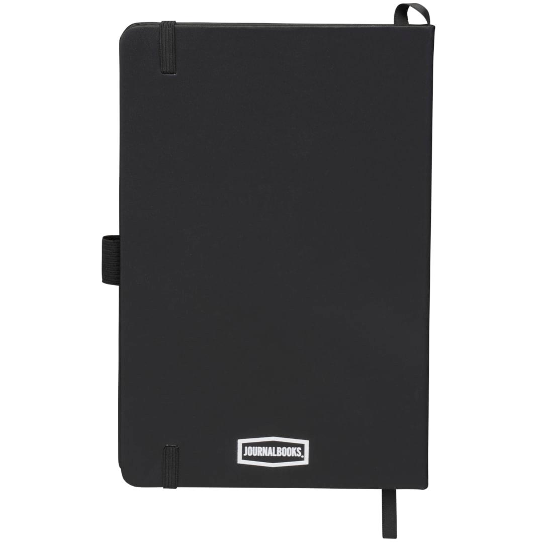 5.5 X 8.5 fsc® mix pineapple leather journal Black front
