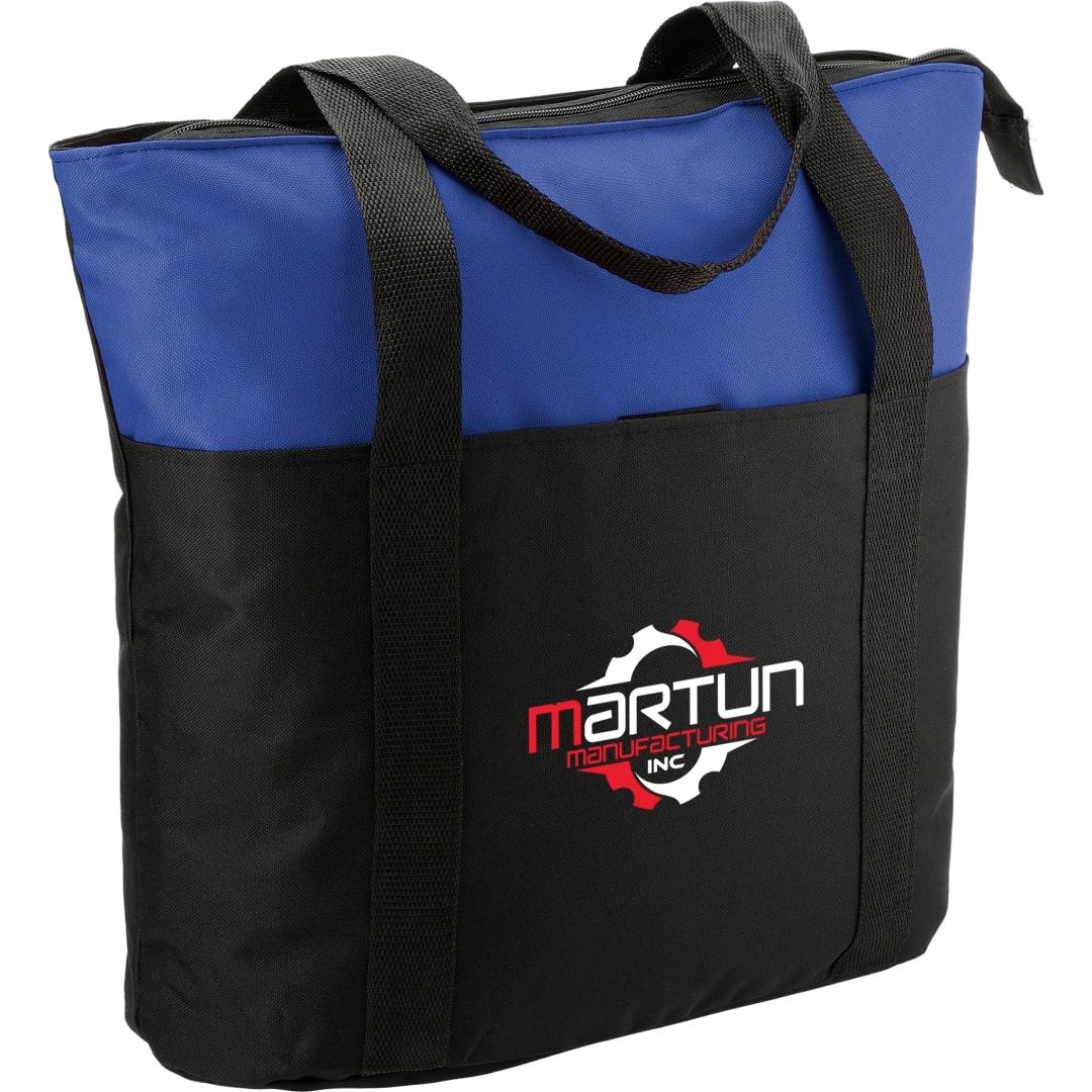 Heavy duty zippered convention tote Black miniatura 15