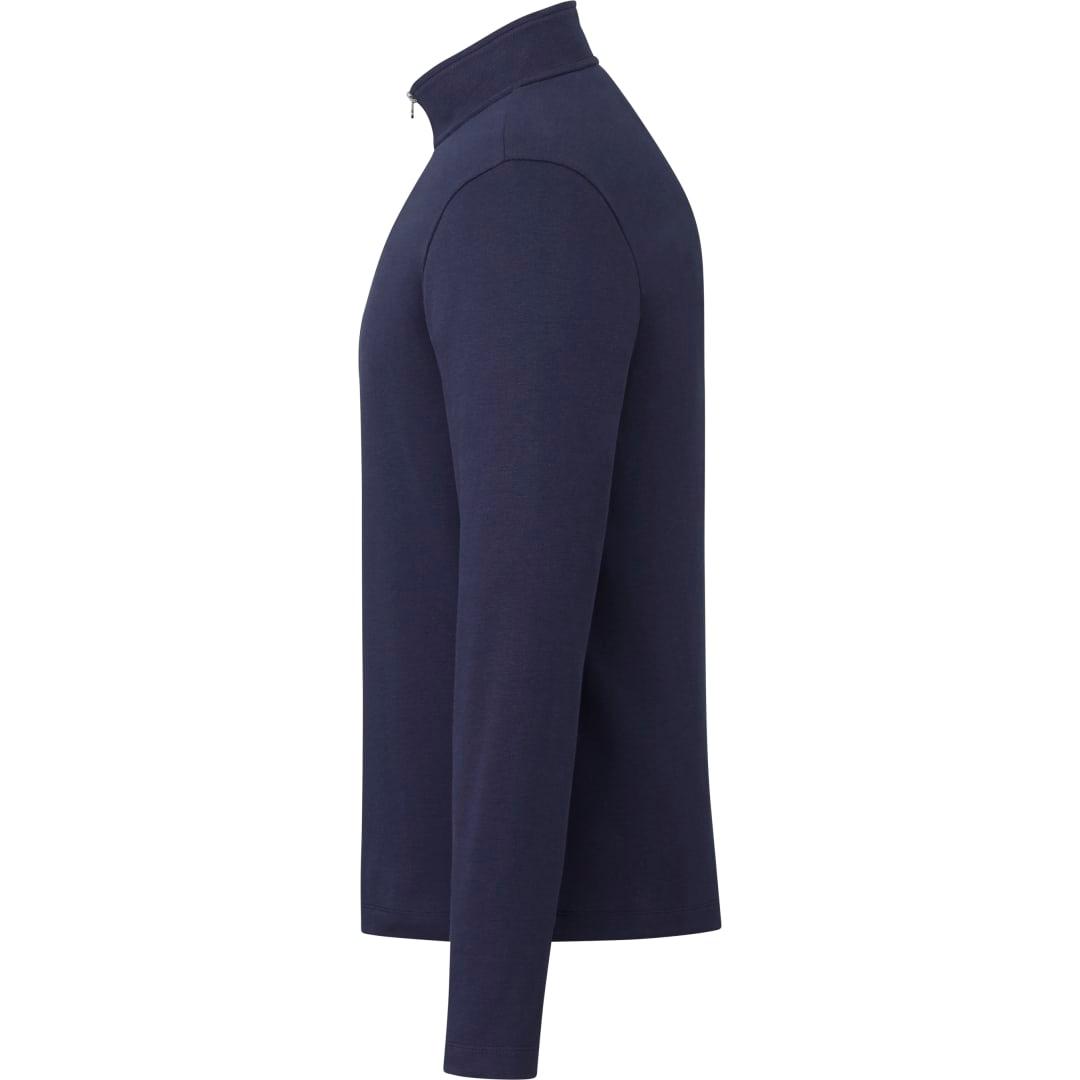 Mens rigi eco knit quarter zip Navy Blue miniatura 4