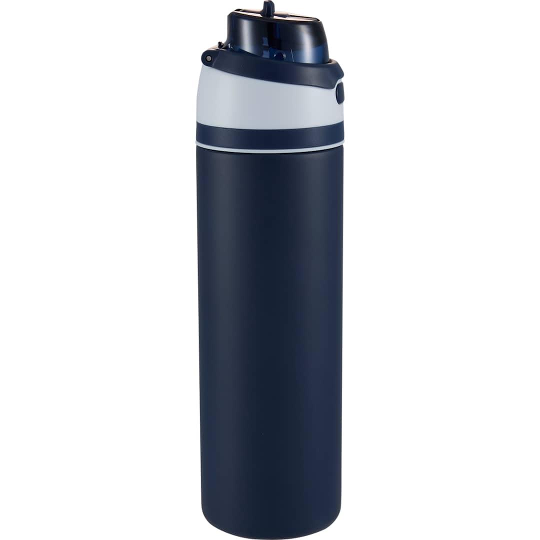 Elvin 28oz recycled stainless flip straw bottle Black miniatura 34