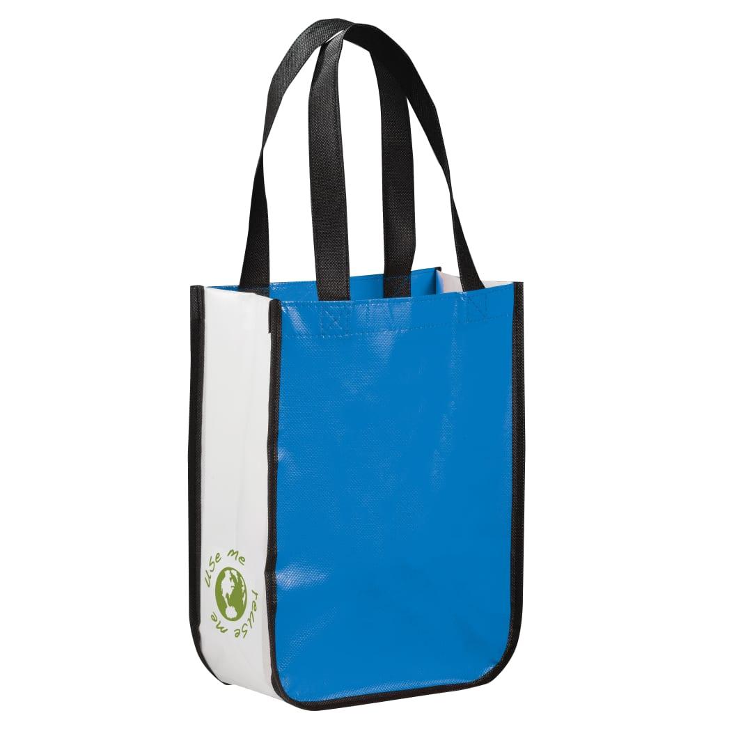 Gloss laminated non-woven gift tote Black miniatura 10