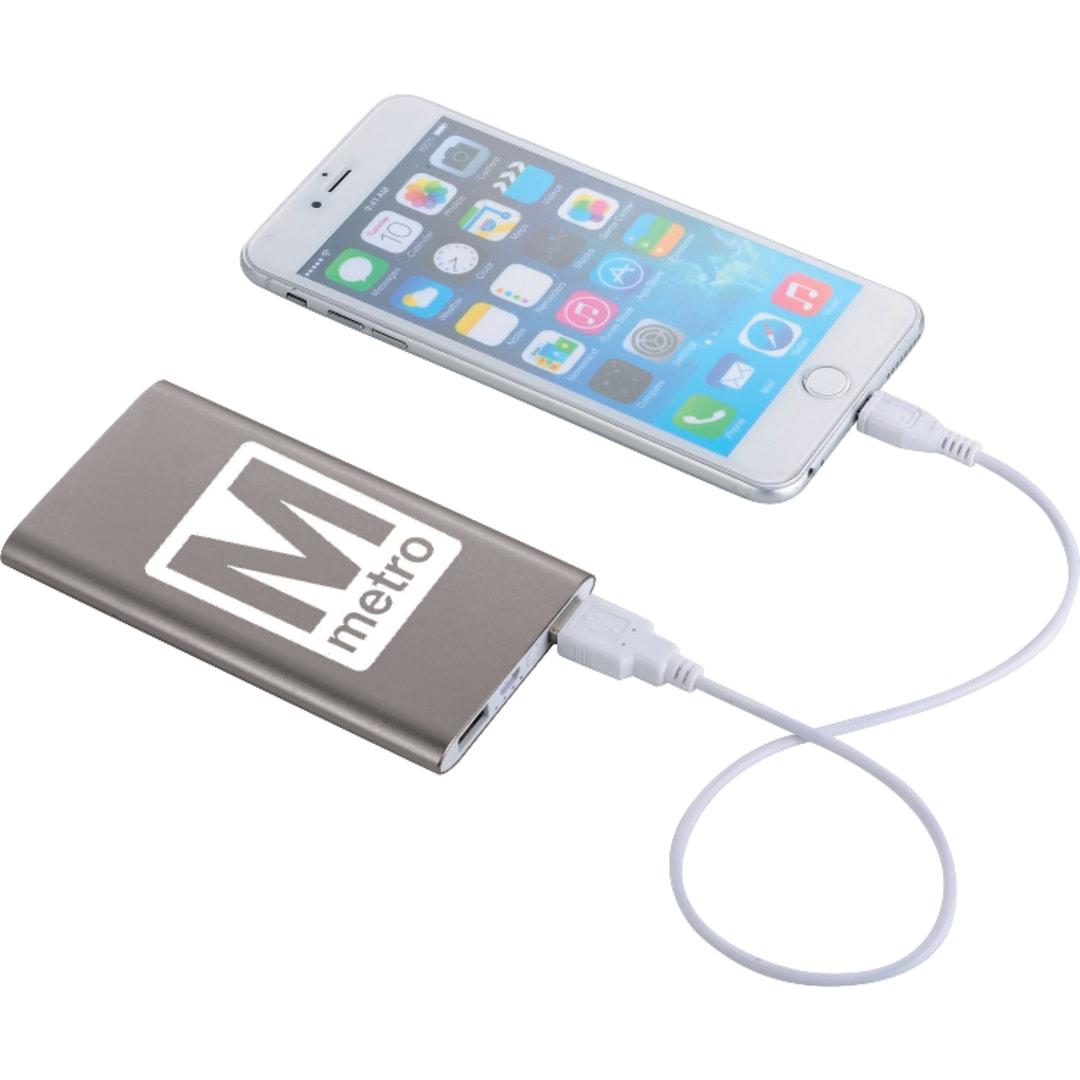 Sleek aluminum 4000 mah power bank Grey miniatura 6