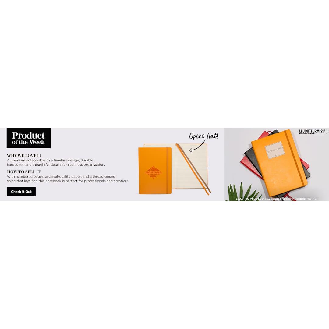 Leuchtturm1917 5.75 x 8.25 hardcover notebook Black front