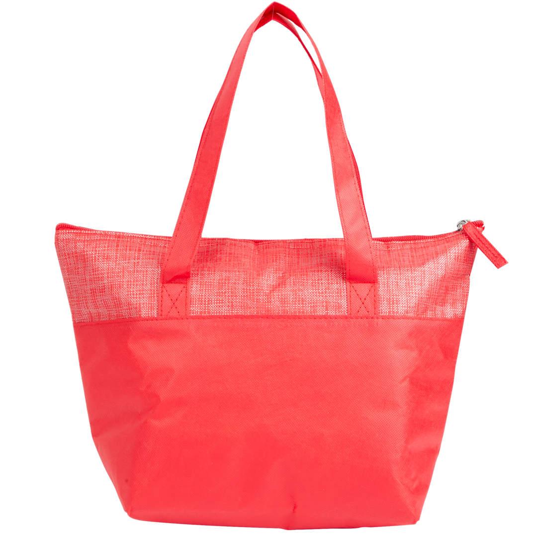 Mist recycled 9-can non-woven tote cooler Black miniatura 10