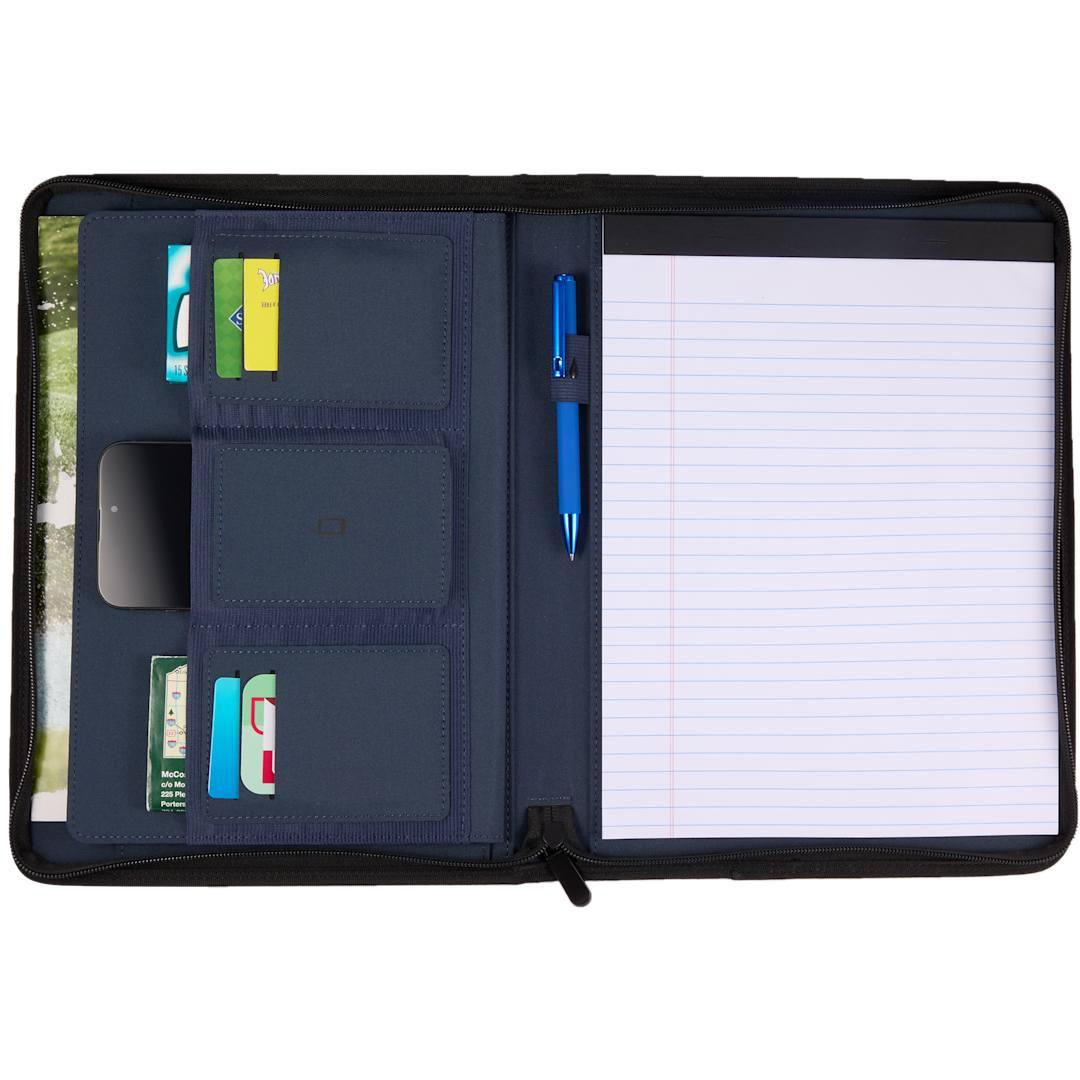 Puffer zippered padfolio with fsc© recycled paper Grey miniatura 6