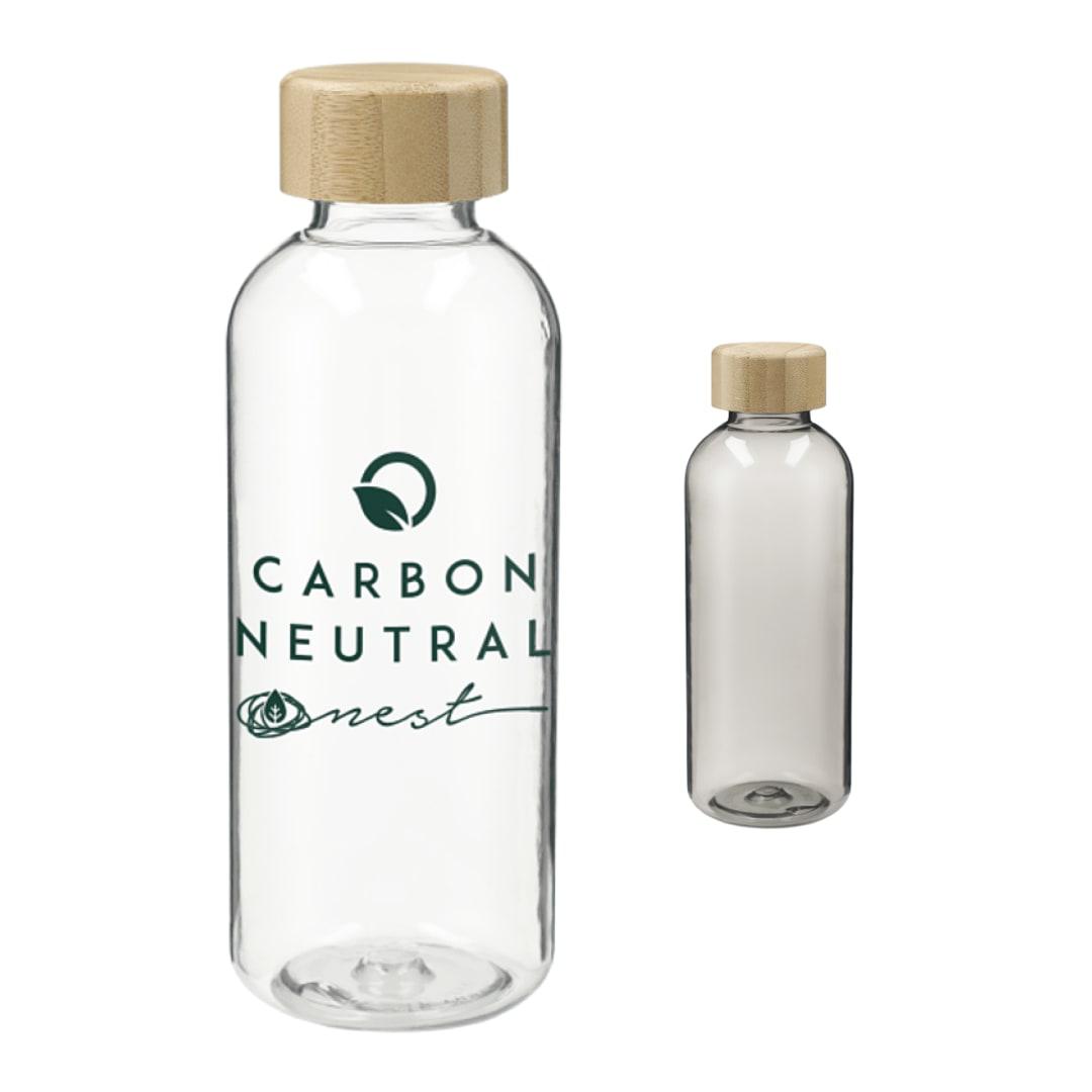 Sona 22oz rpet bottle w/ fsc® 100% bamboo lid Clear front