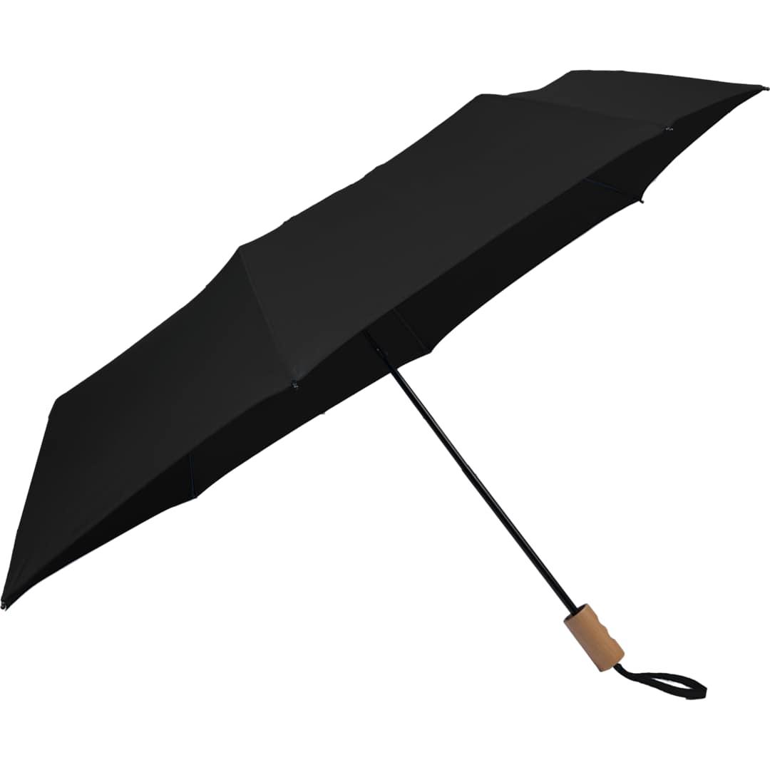 46 Recycled 3-folding umbrella Black front