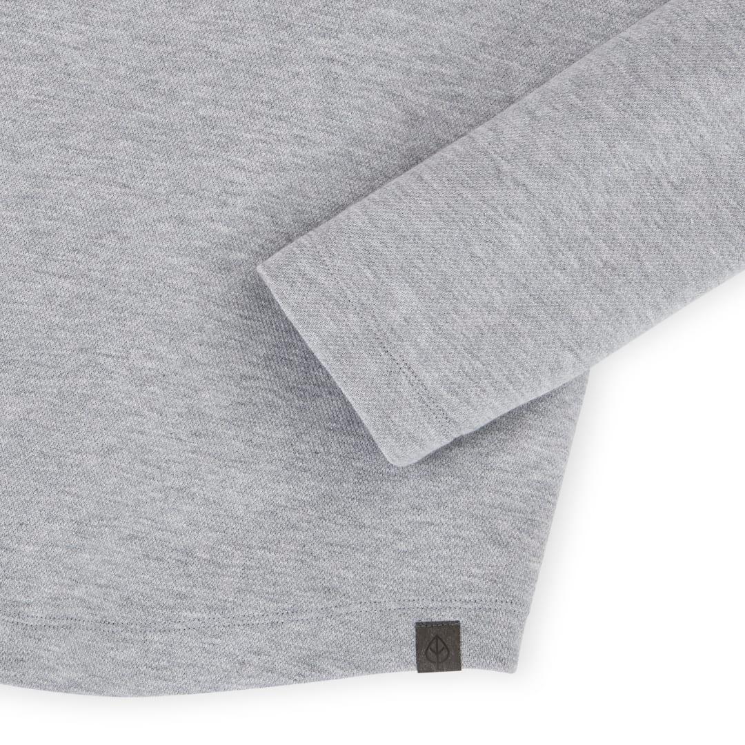 Womens rigi eco knit half zip Grey miniatura 12