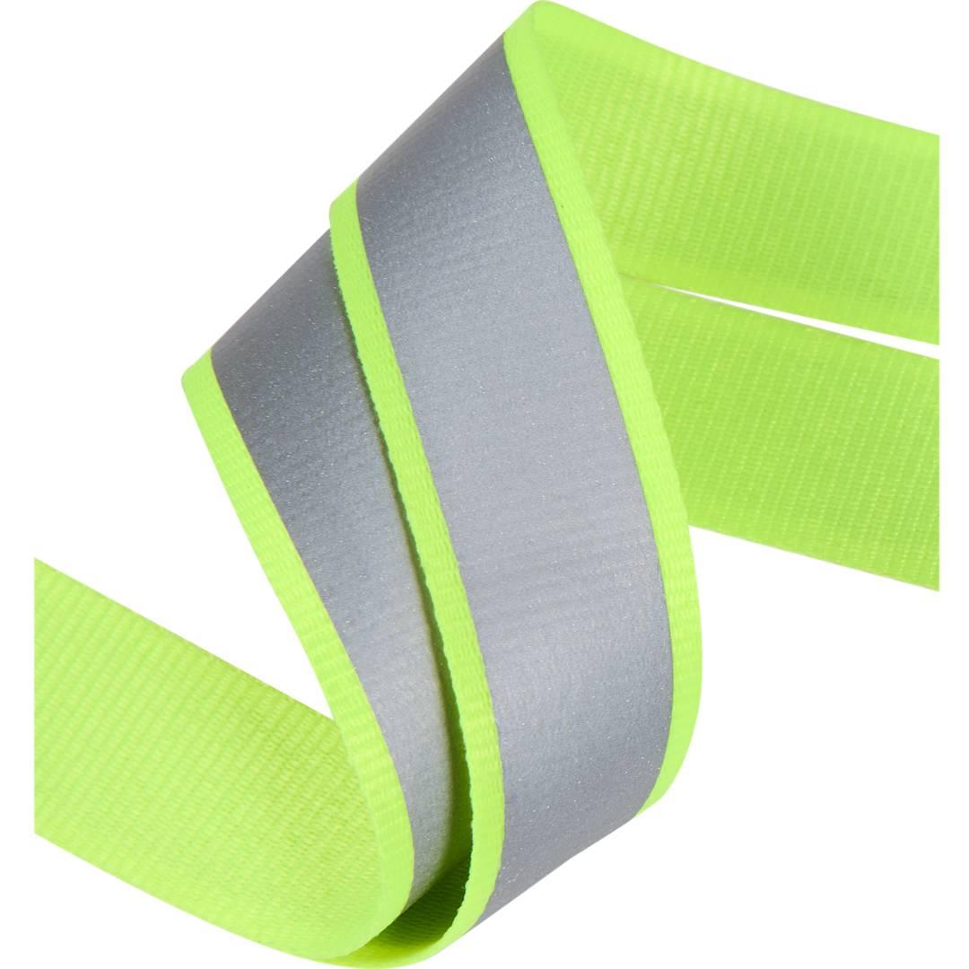 Recycled polyester reflective lanyard Black miniatura 16
