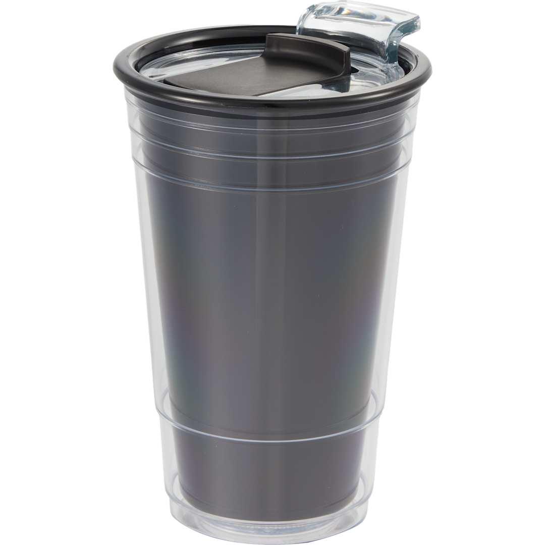 Mipsy recycled double wall tumbler 16oz Black front