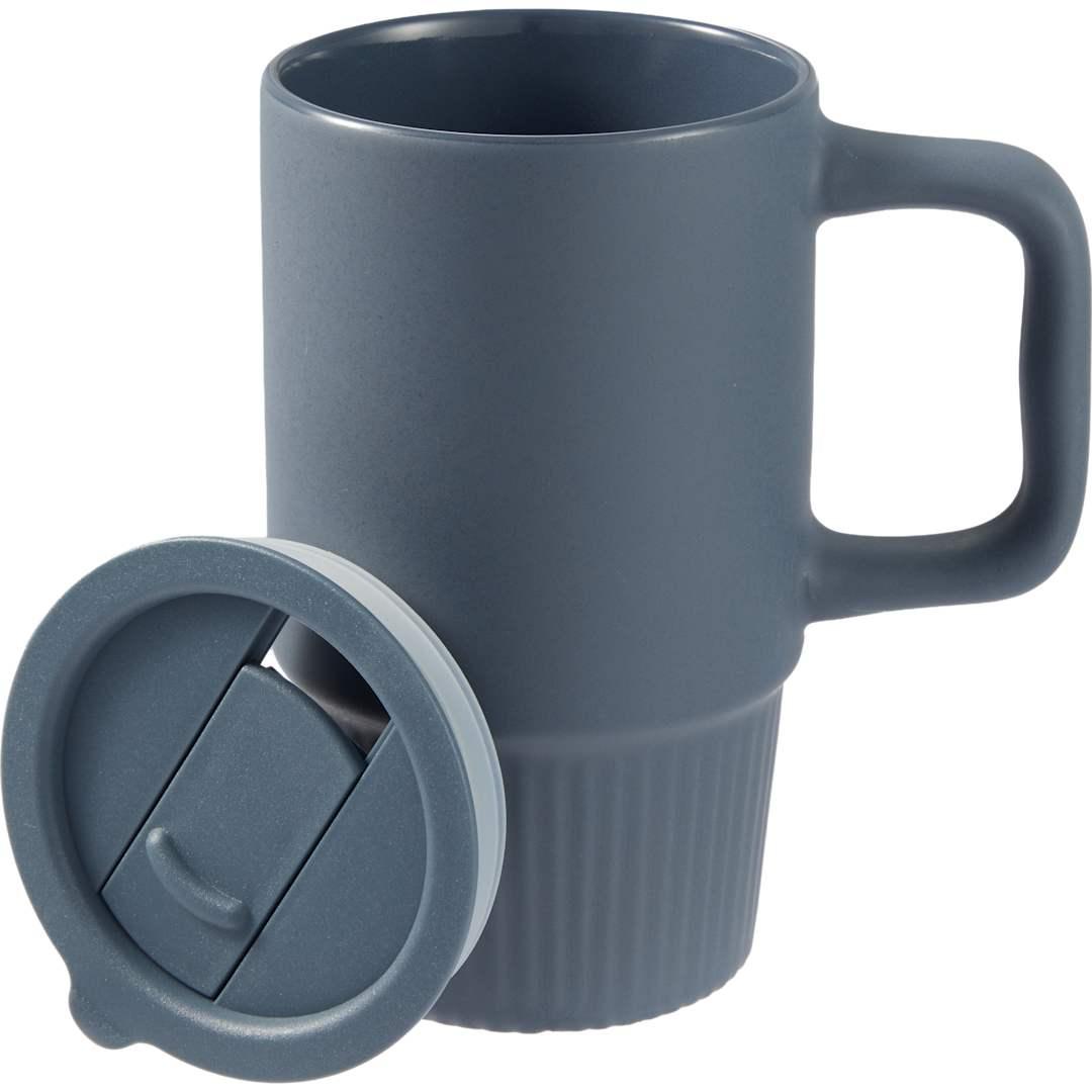 Camden 13oz ceramic mug w/ lid Black miniatura 18