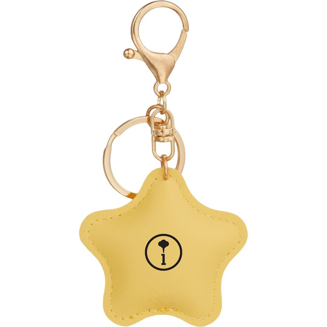 Star leather keychain Black miniatura 17