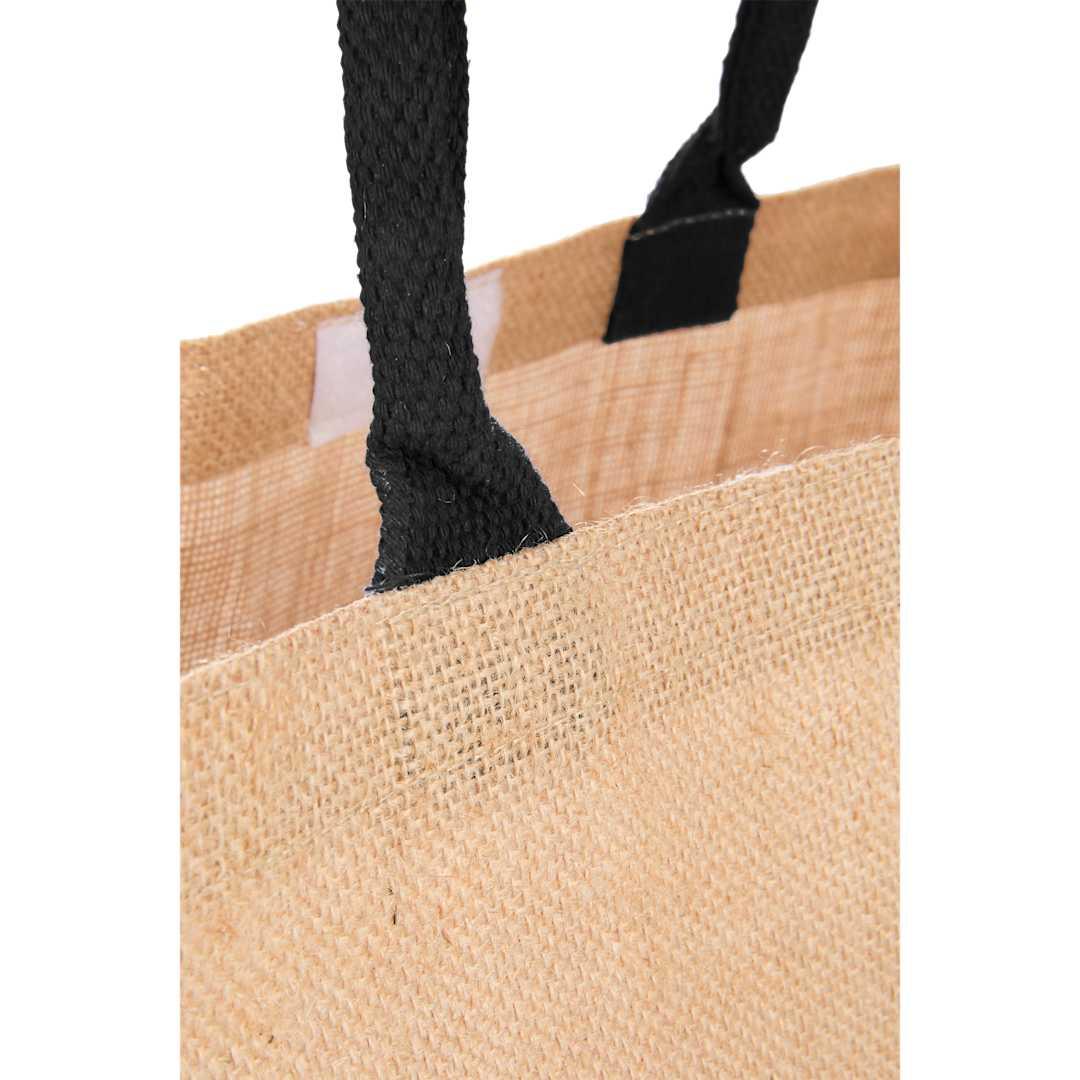Large jute tote Cream miniatura 3