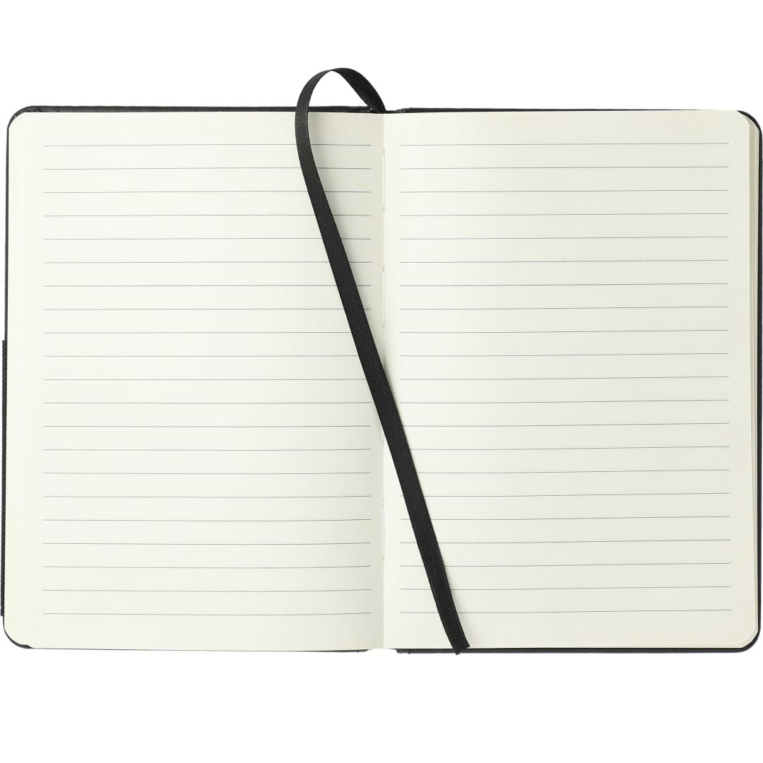 Fsc® mix 5 x 7 elastic phone pocket notebook Black front