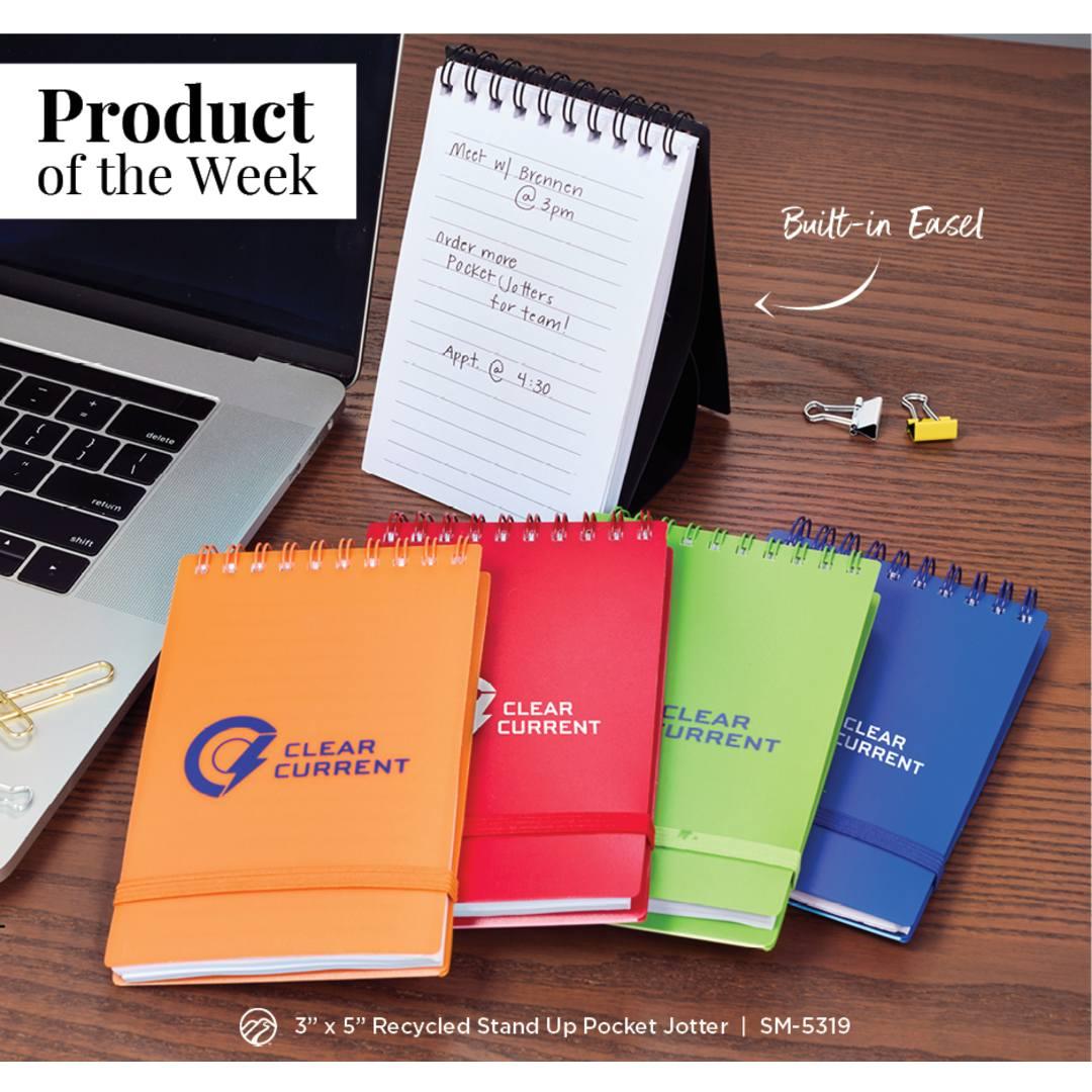 3 X 5 recycled stand up pocket jotter Black miniatura 2