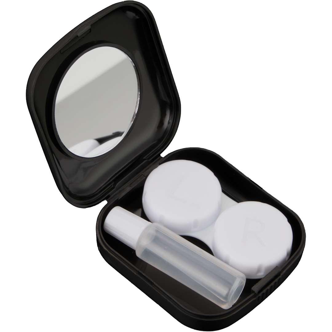 Recycled contact lens travel kit w mirror Black miniatura 6