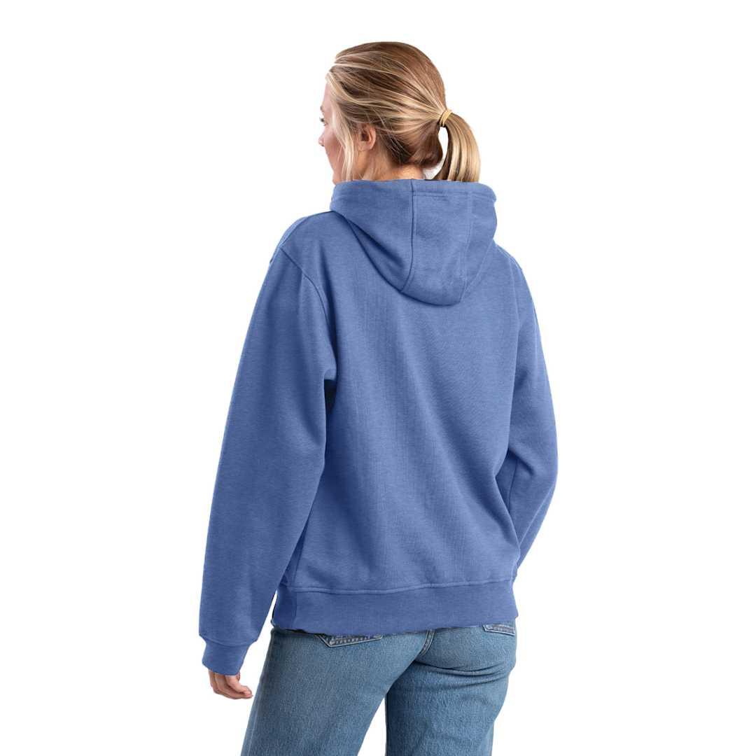 Berne heritage zippered hooded pullover sweatshirt - womens Navy Blue front
