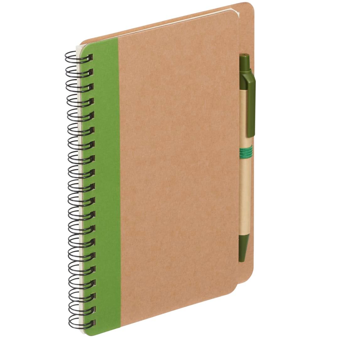 Fsc® mix 5 x 7 eco spiral notebook with pen Blue miniatura 10