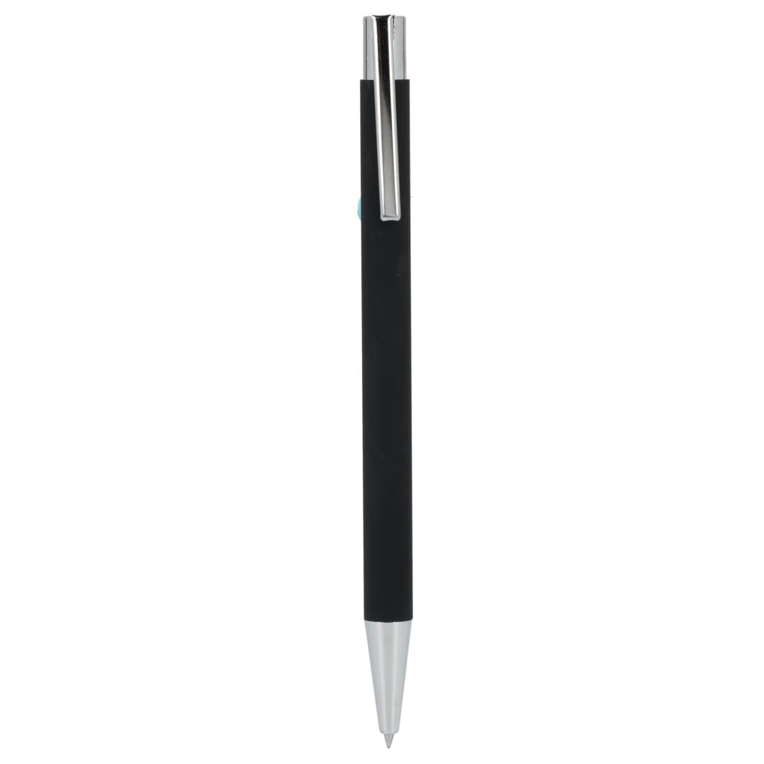 Maxi recycled aluminum soft touch gel pen Black miniatura 2