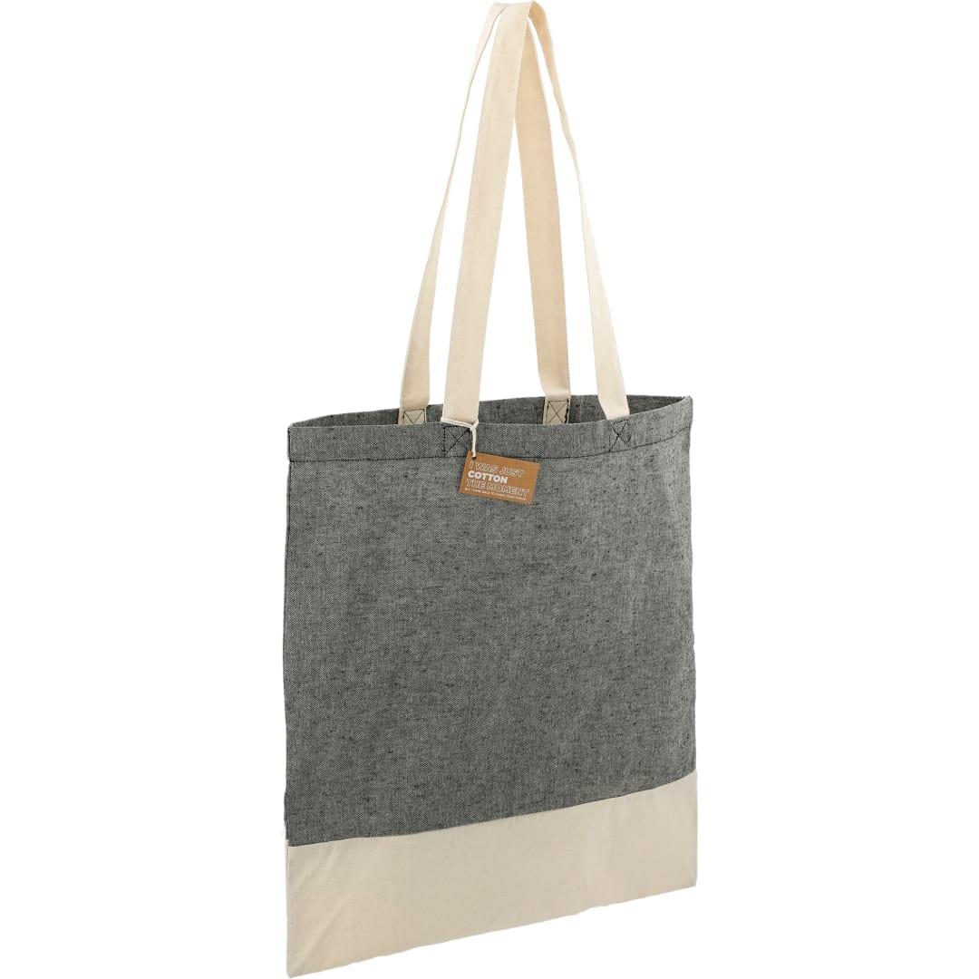 Split recycled 5oz cotton twill convention tote Grey miniatura 3