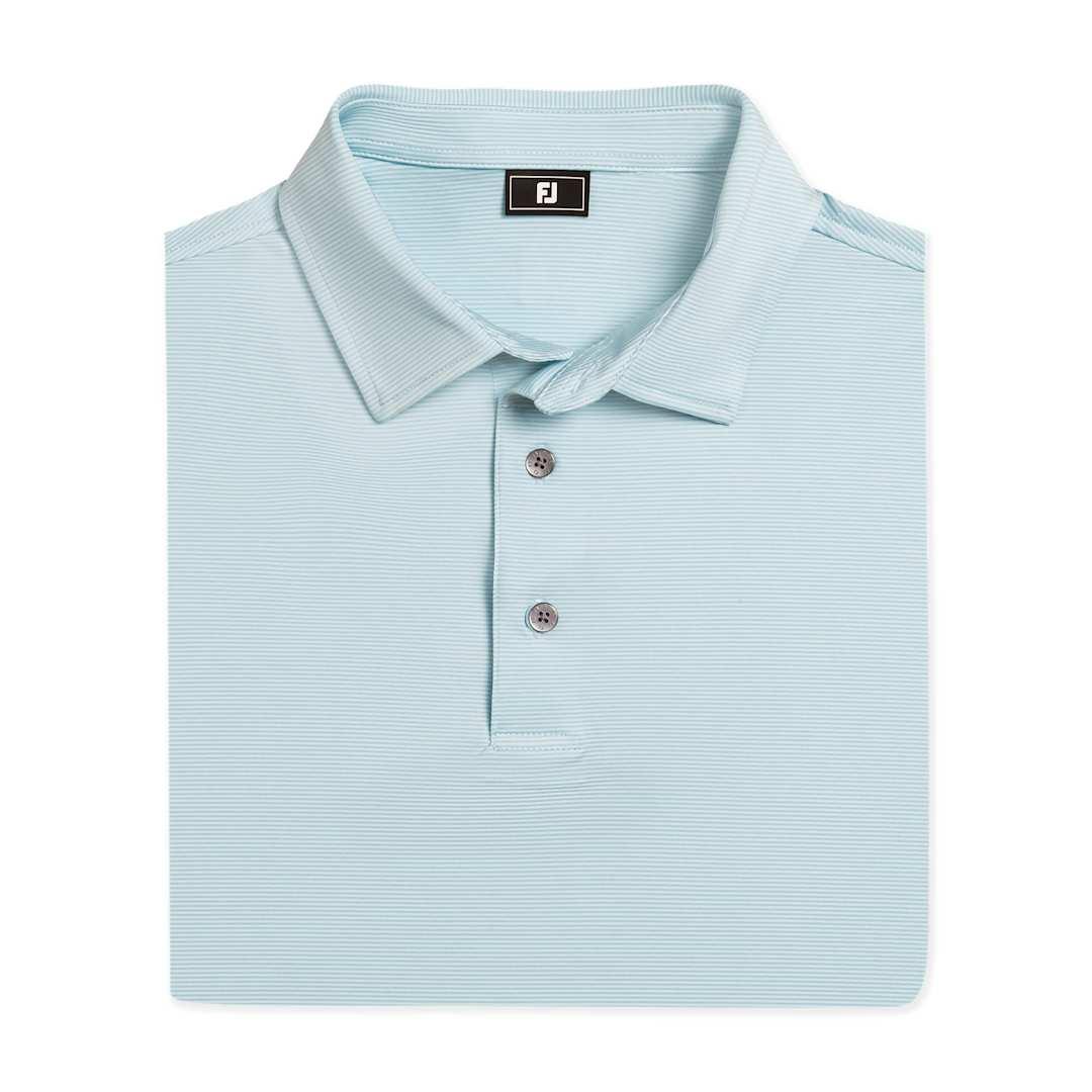Footjoy mens microfeeder stripe polo Royal miniatura 10