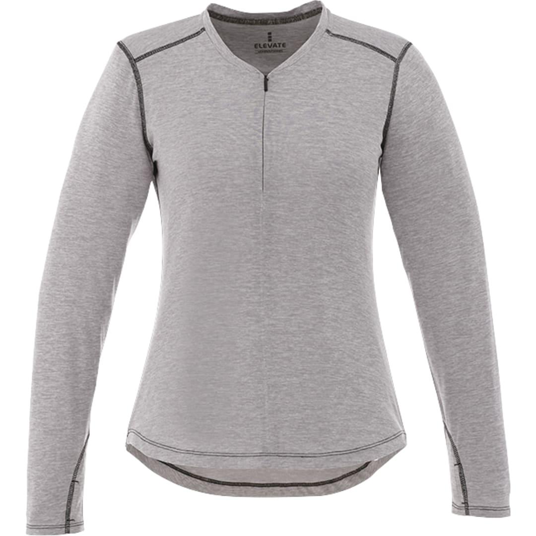 Womens quadra long sleeve top Red miniatura 7