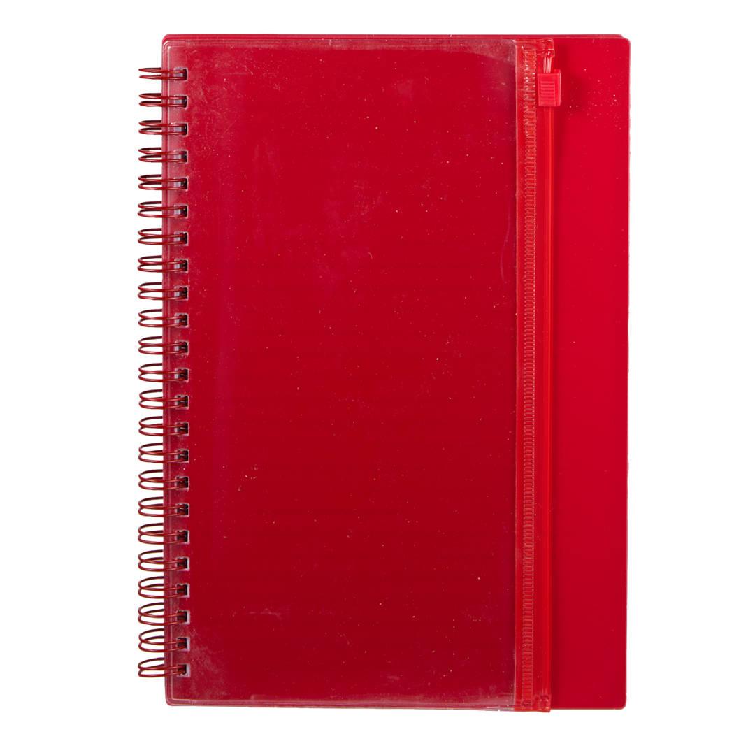 5.5 X 8.5 spiral notebook with clear pocket Black miniatura 21