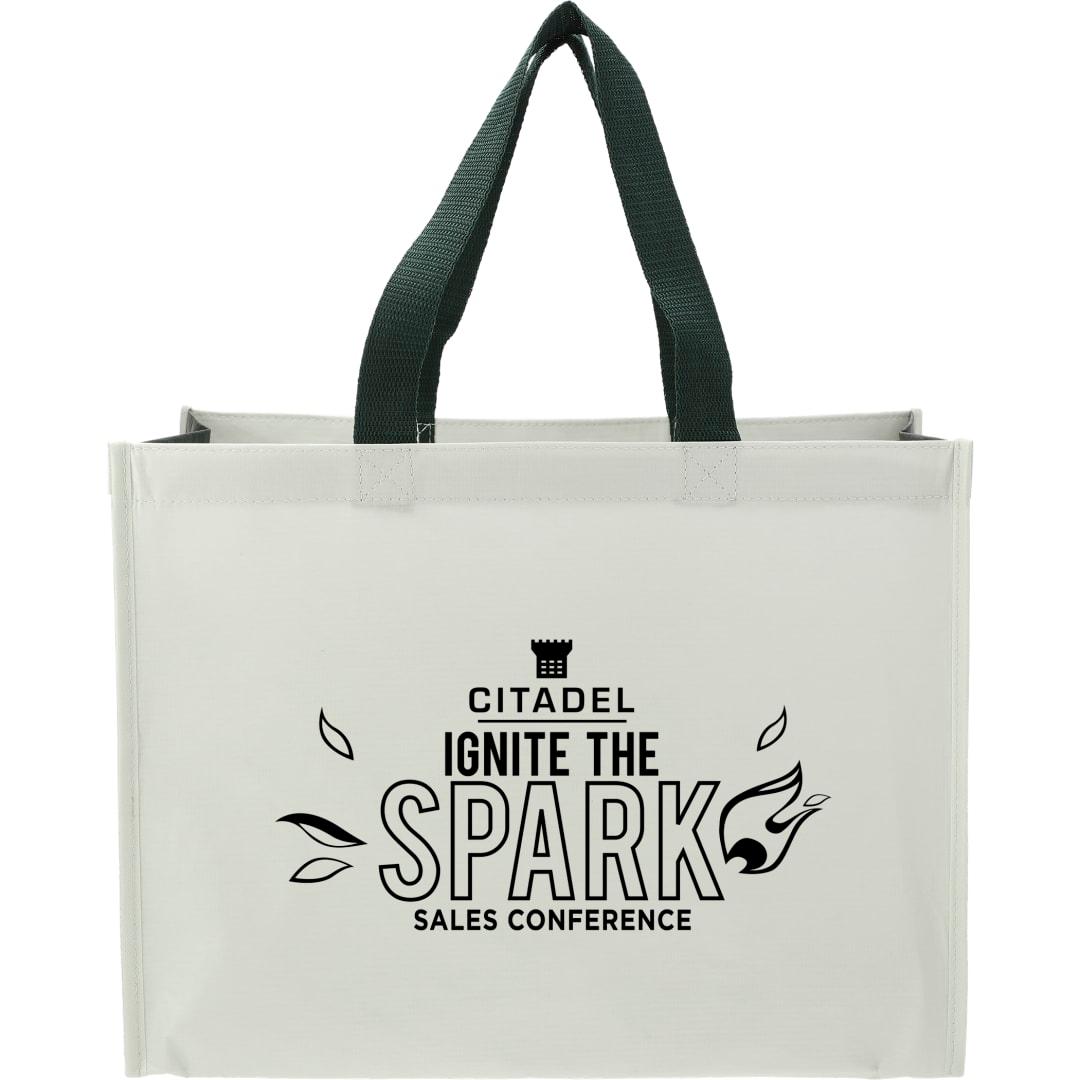Rpet laminated matte shopper tote Black miniatura 13