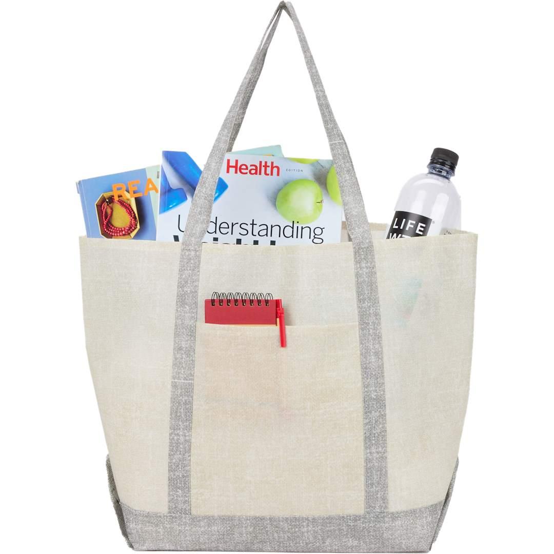 Recycled beacon non-woven all purpose tote Grey miniatura 6