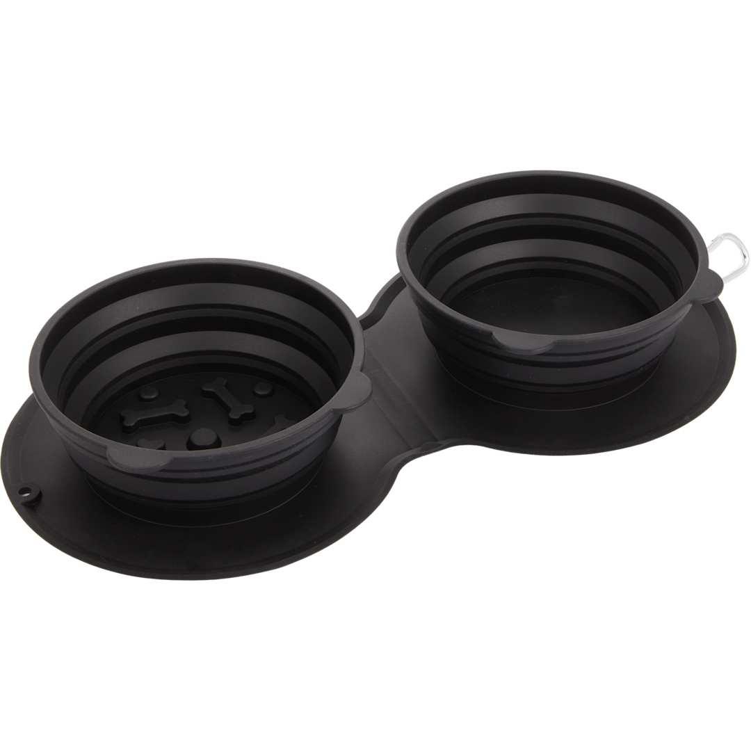 Chowtime dual collapsible slow feeder Black miniatura 4