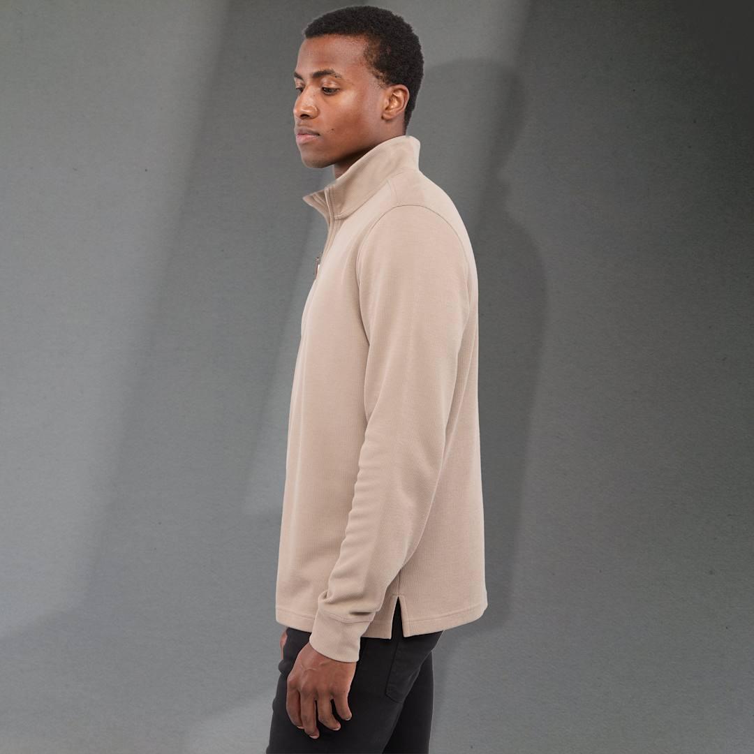 Hudson eco knit quarter zip-mens Beige miniatura 10