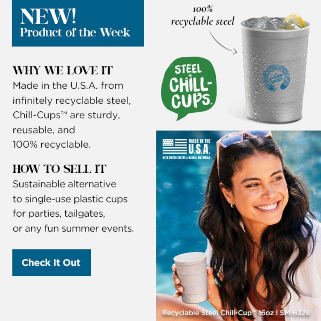 Recyclable steel chill-cups™ 16oz Grey miniatura 4