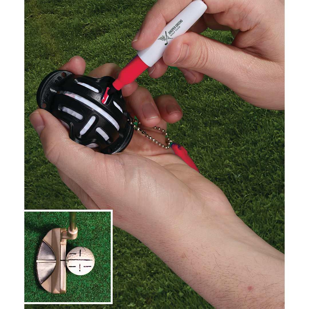 Golf ball stencil with marker Black miniatura 14