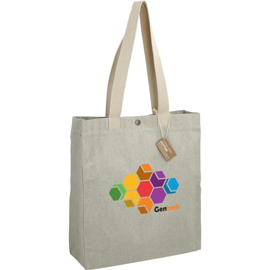 Repose 10oz recycled cotton box tote w/snap Grey miniatura 12
