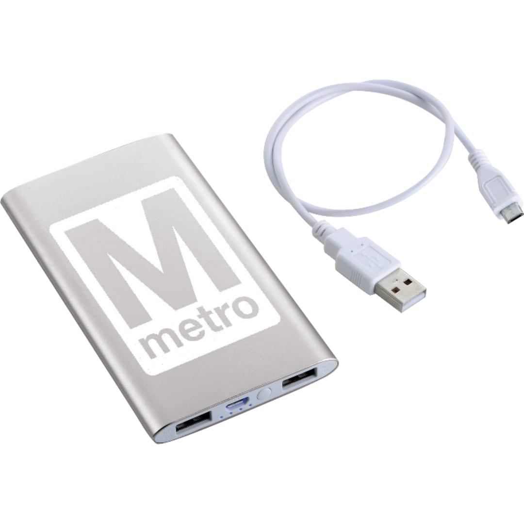 Sleek aluminum 4000 mah power bank Grey miniatura 11