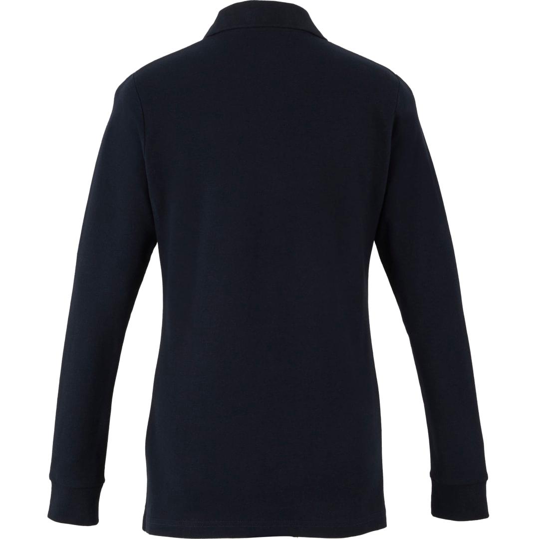Palo long sleeve 100% cotton pique polo - womens Navy Blue front