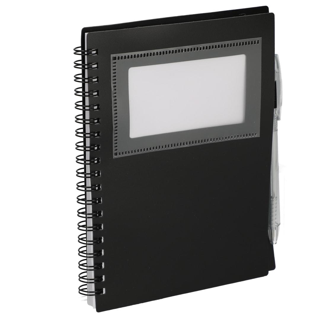 Fsc® recycled 5 x 7 star spiral notebook with pe Black miniatura 9