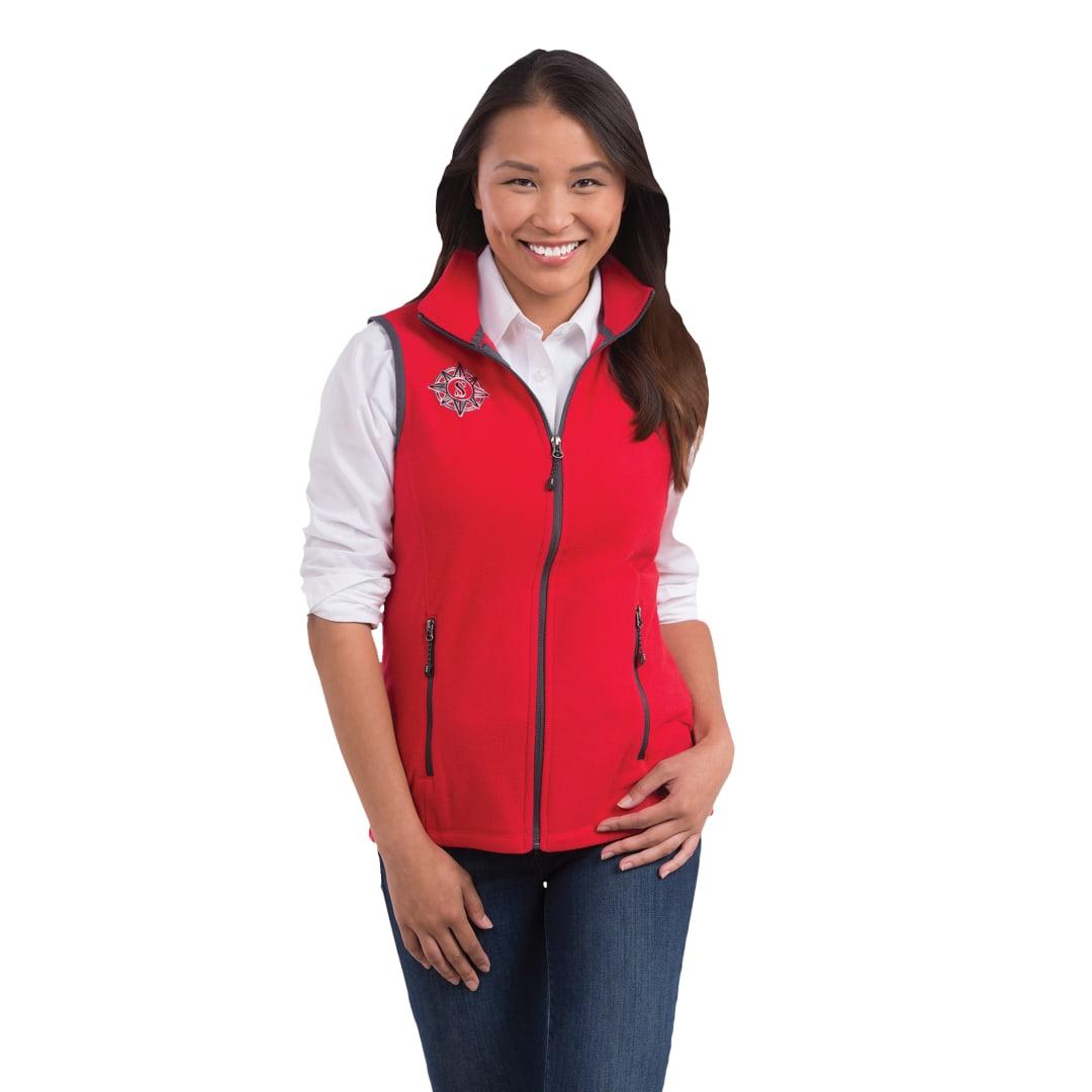 Womens tyndall polyfleece vest Red miniatura 6