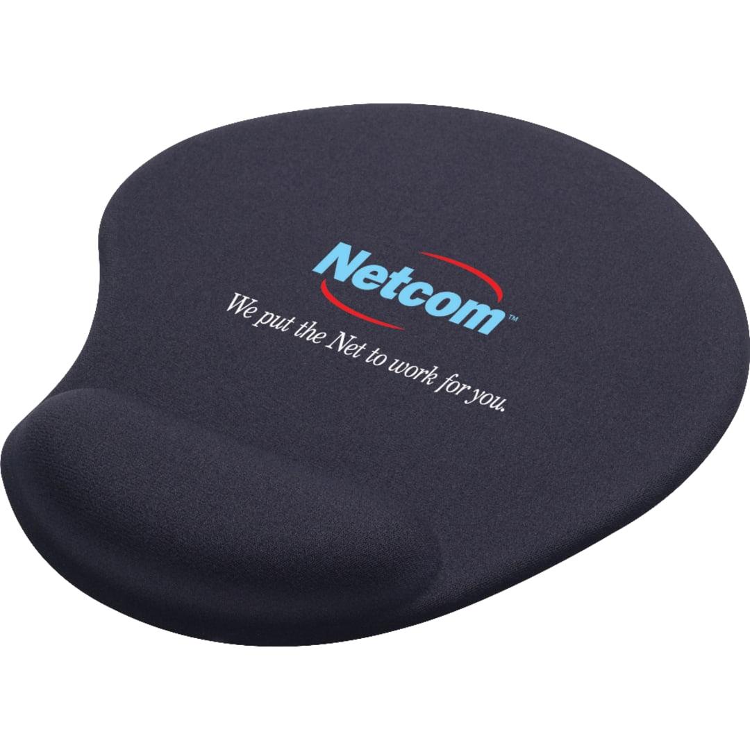 Solid jersey gel mouse pad / wrist rest Black miniatura 4