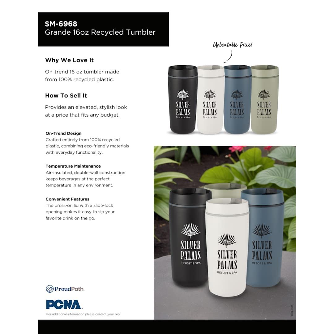 Grande 16oz recycled tumbler Black miniatura 4